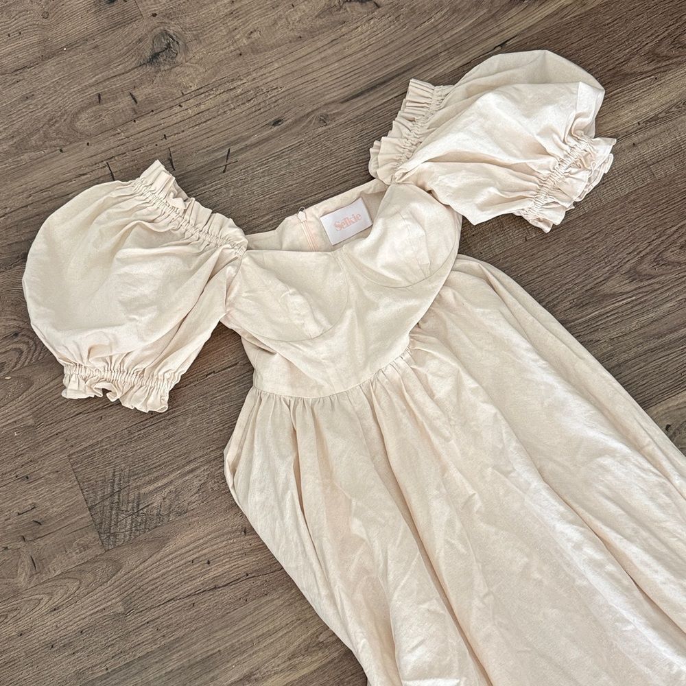 Selkie Blush Pink Puff-Sleeve Maxi Dress - Picture 4 of 8